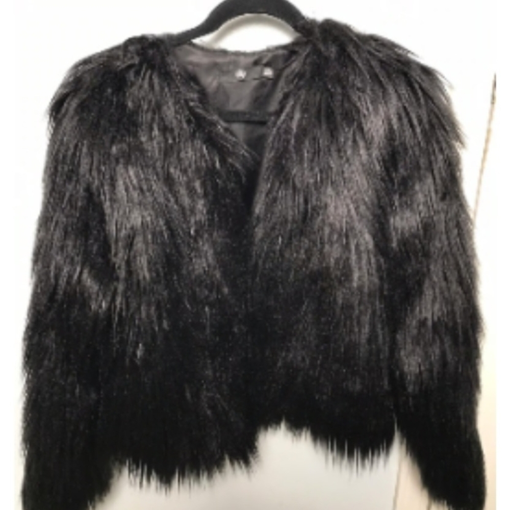 MISSGUIDED,  Black Faux Fur Jacket - Picture 2 of 9